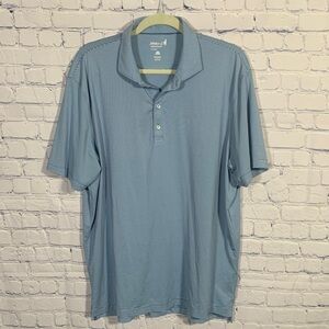 Johnnie-O Performance Mens Short Sleeve Polo Striped Blue Sz XL Golf Prep Casual